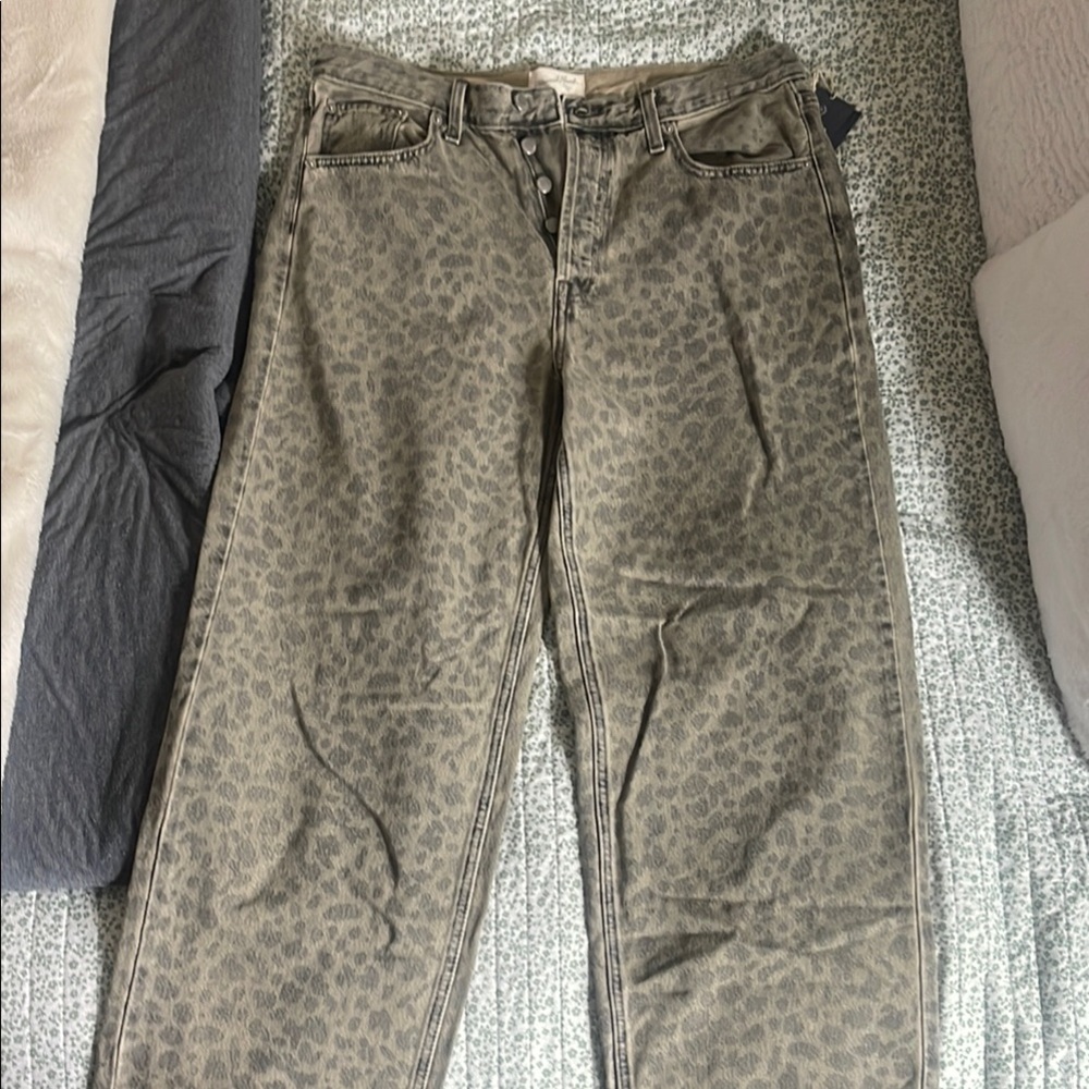 NWT Leopard Print Jeans